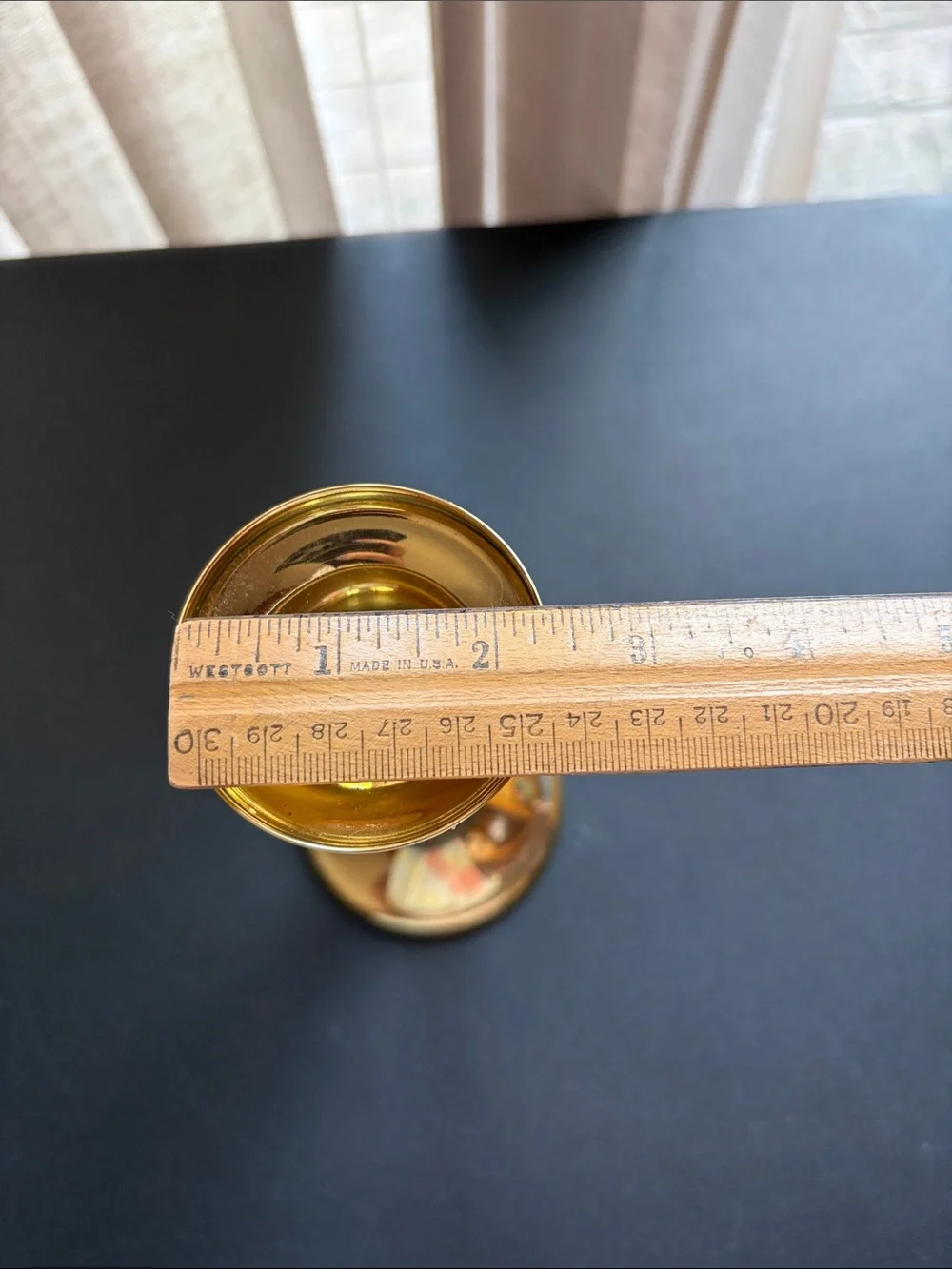 G.V. Harnisch Brass Candlestick Holder - Gold Finish